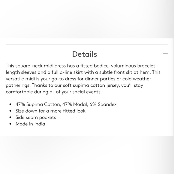 Able Rita square neck midi dress, M - Picture 3 of 7